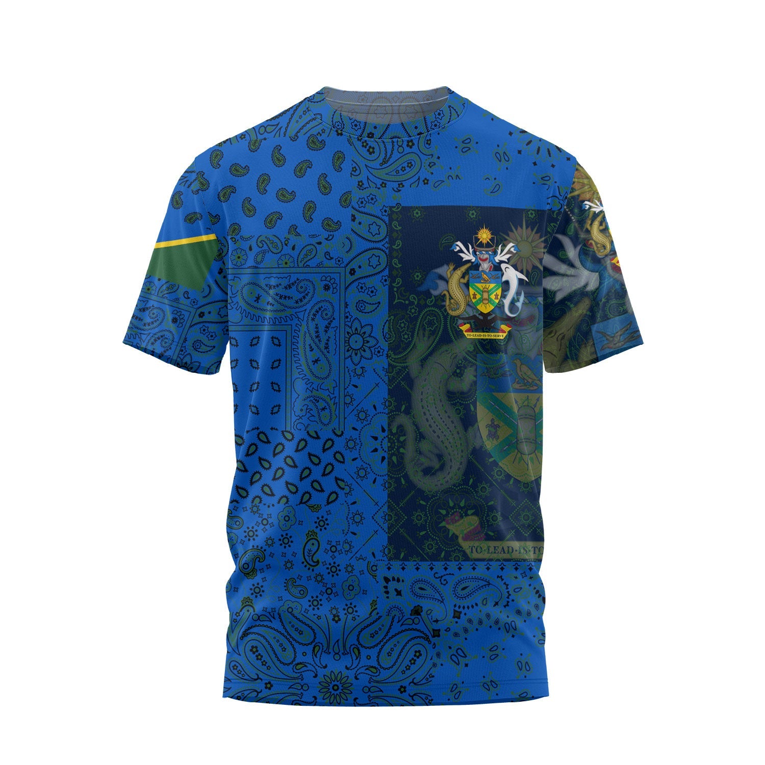 Solomon Islands T Shirt Paisley Flag And Skull Style 1