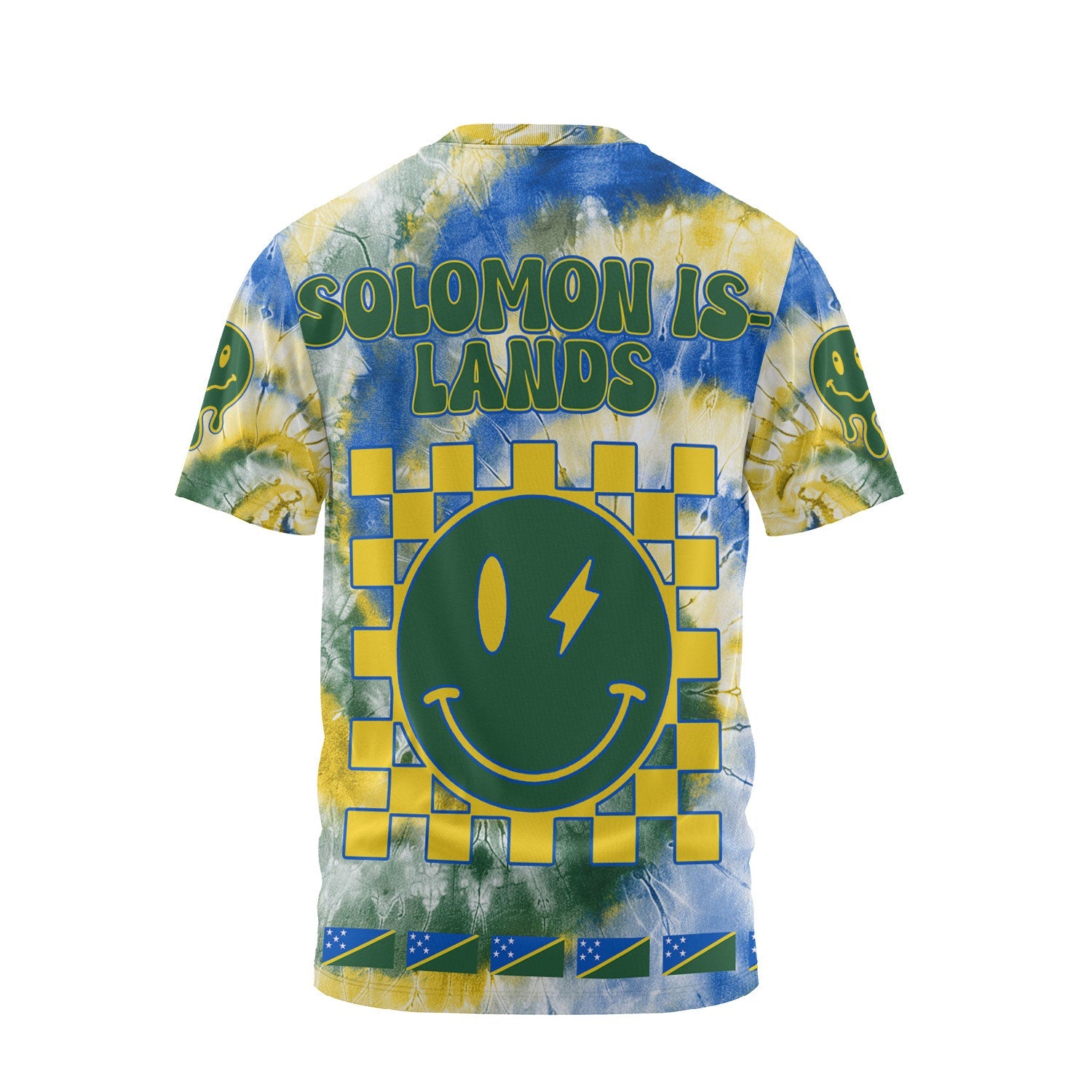 Solomon Islands T Shirt Custom Tie Dye Style 2