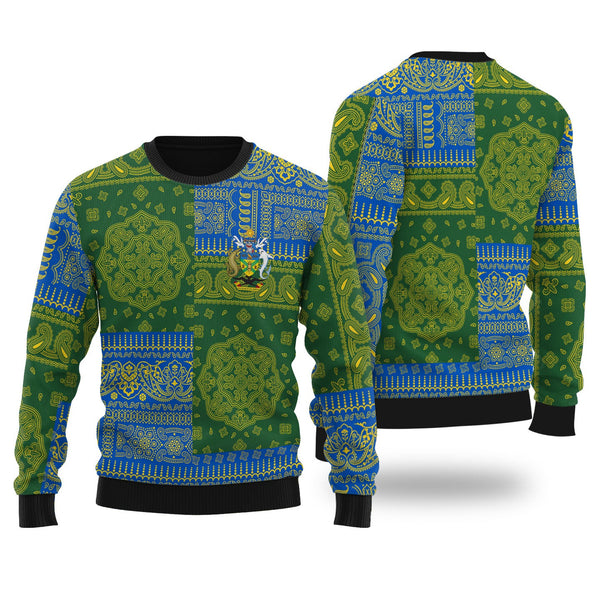 Solomon Islands Ugly Sweater Flag And Paisley Basic Style 1