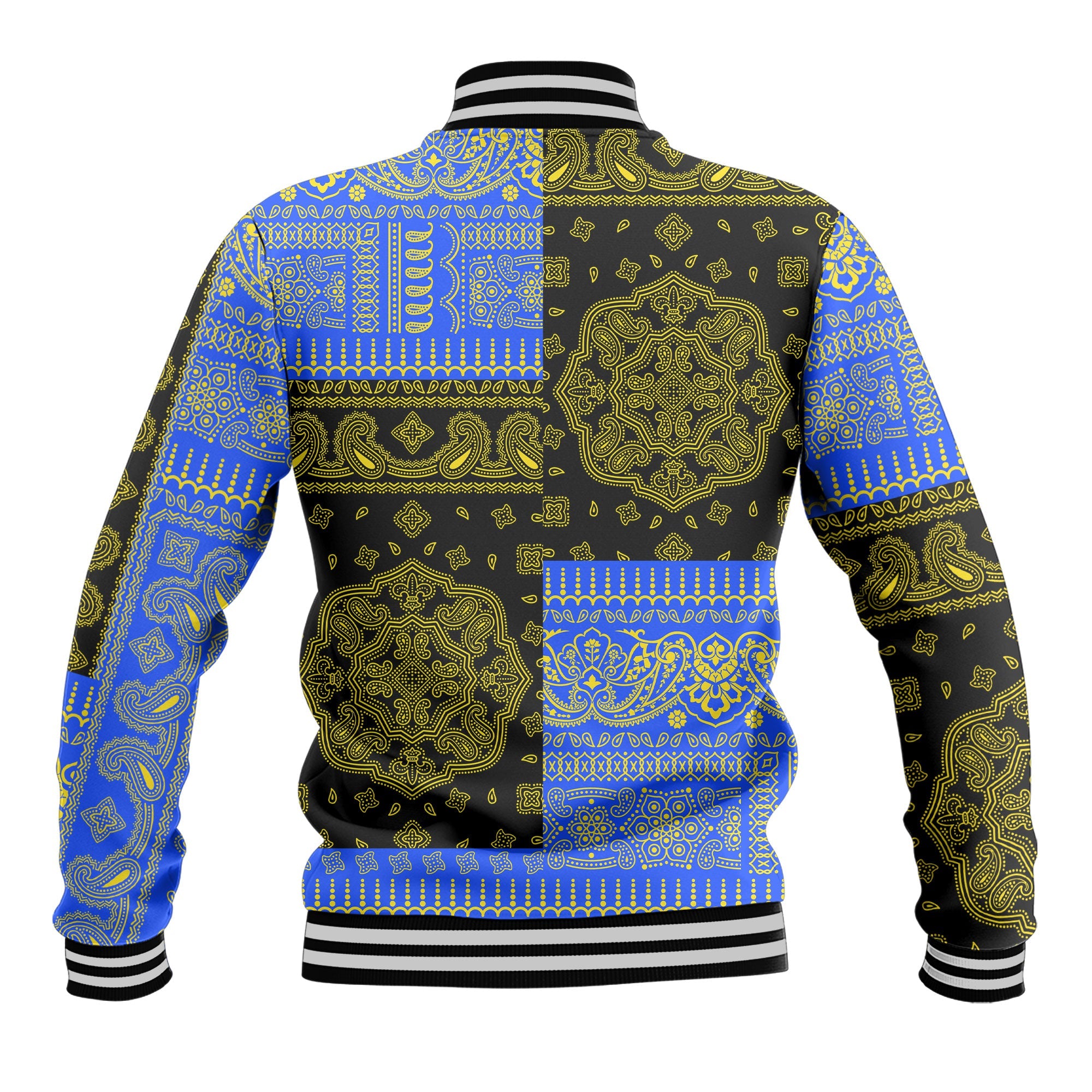 South Sudan Baseball Jacket Flag And Paisley Basic Style 3