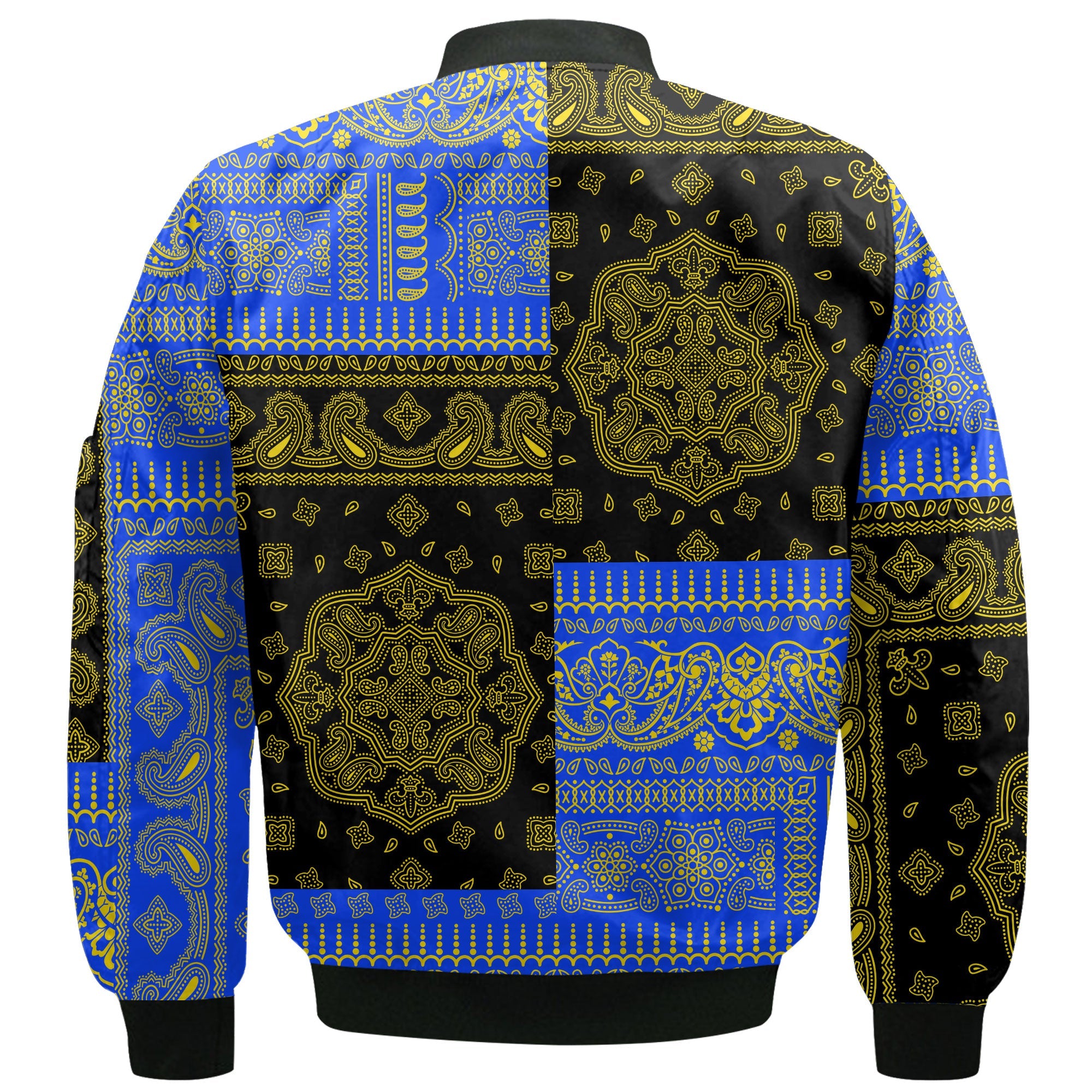 South Sudan Bomber Jacket Flag And Paisley Basic Style 3