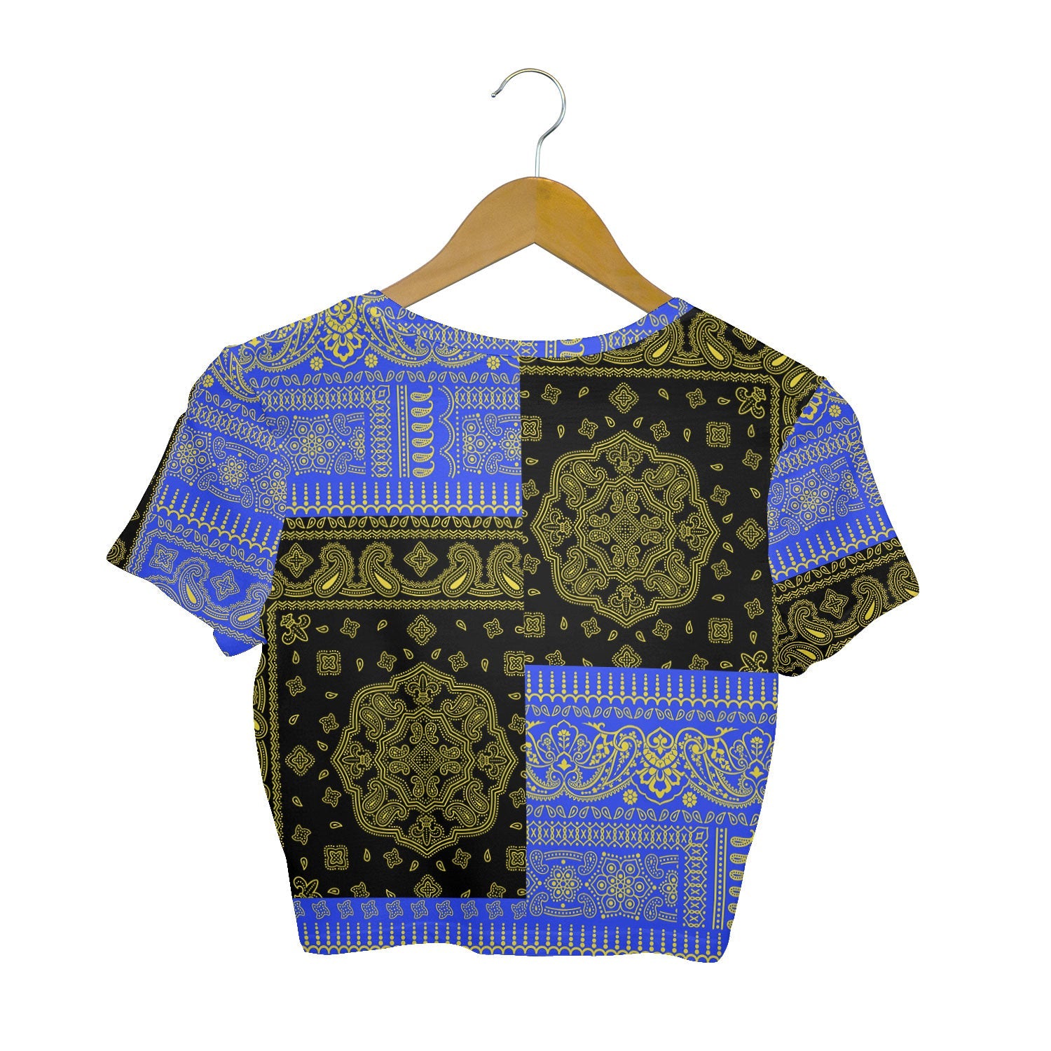 South Sudan Croptop T Shirt Flag And Paisley Basic Style 2