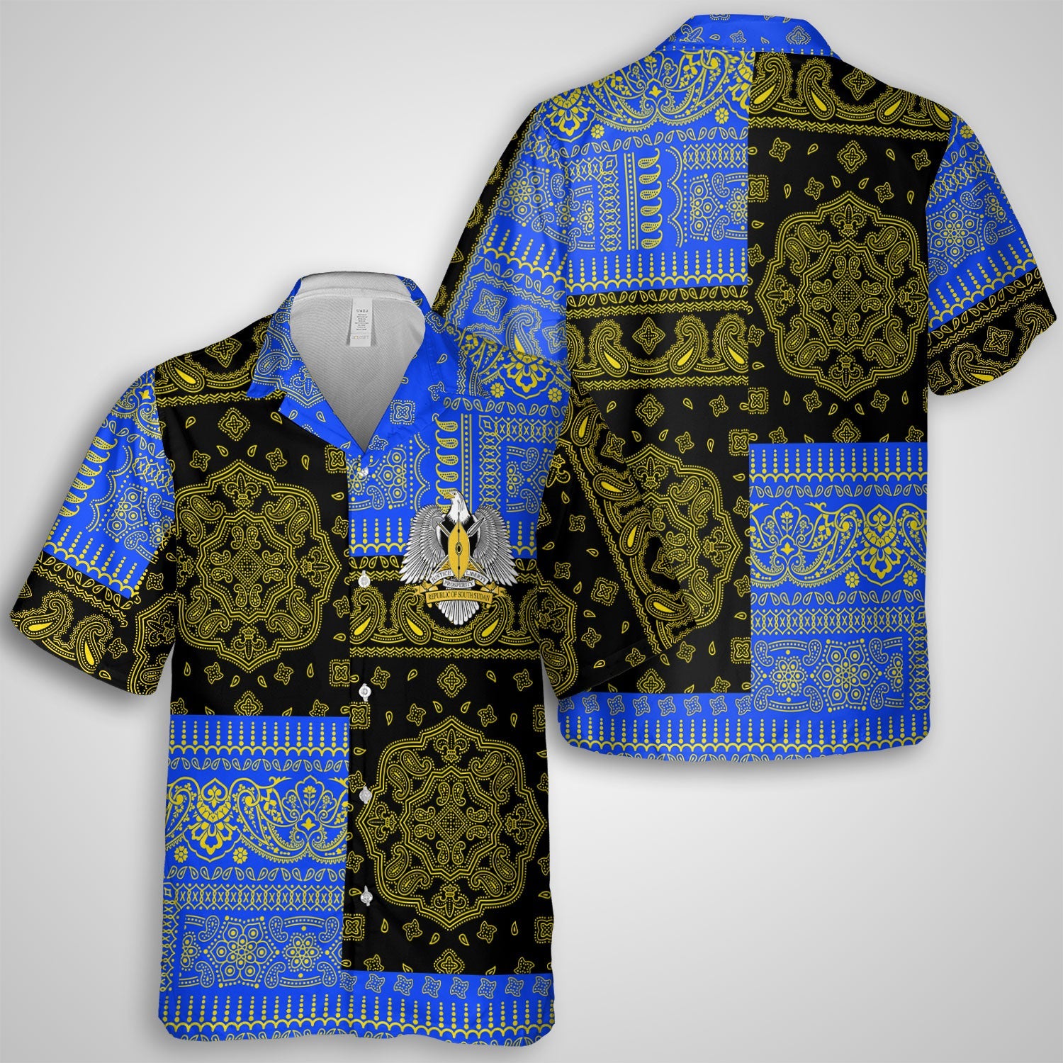 South Sudan Hawaiian Shirt Flag And Paisley Basic Style 1