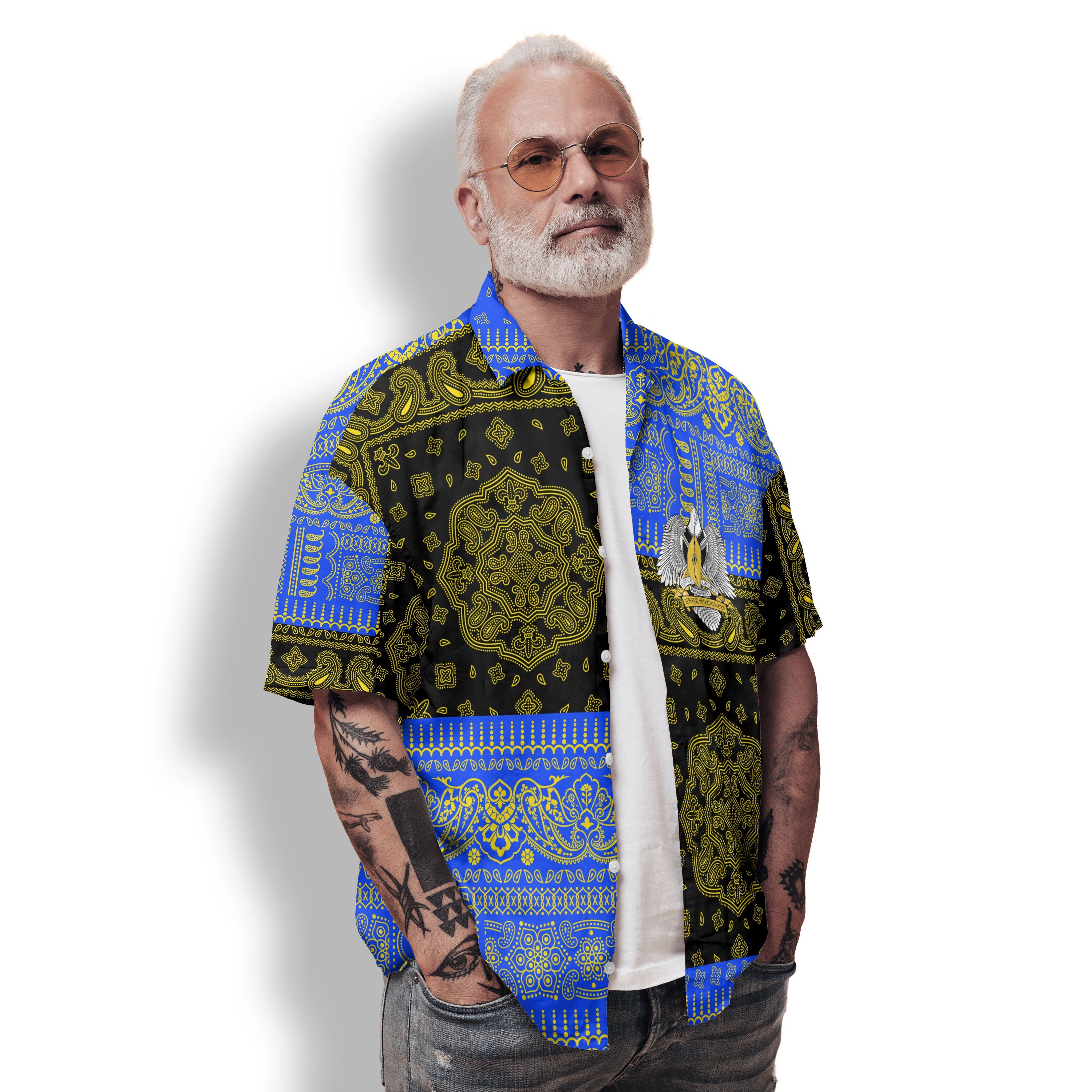 South Sudan Hawaiian Shirt Flag And Paisley Basic Style 2