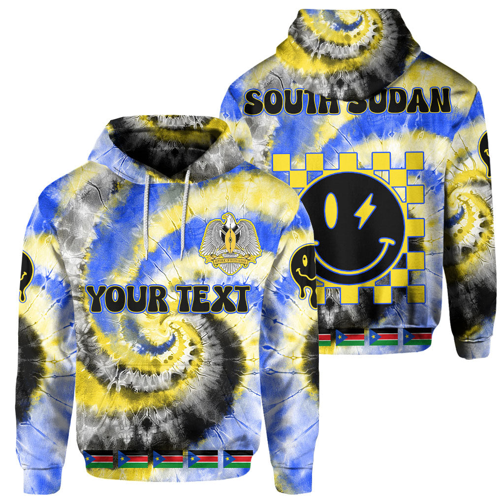 South Sudan Hoodie Custom Tie Dye Style 1