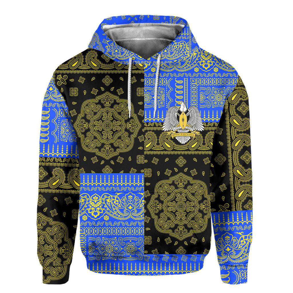 South Sudan Hoodie Flag And Paisley Basic Style 2