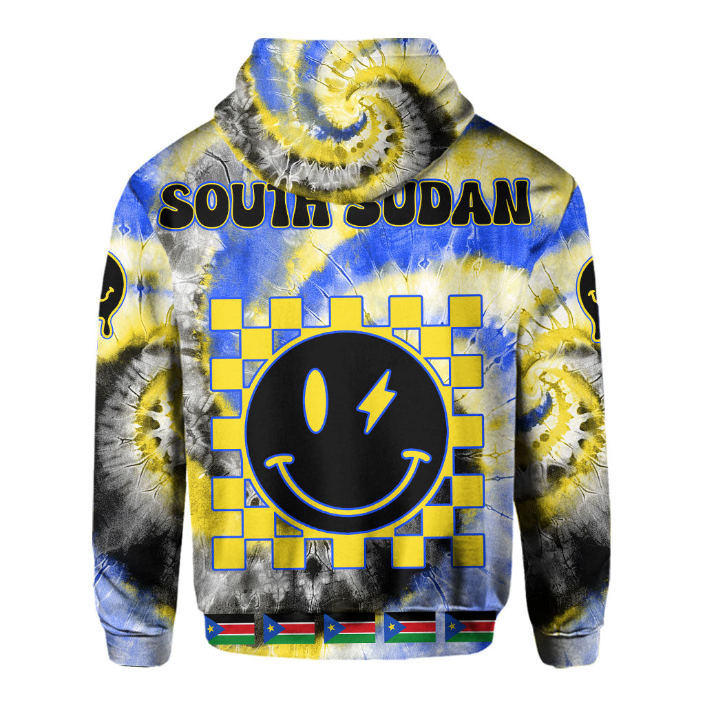 South Sudan Hoodie Custom Tie Dye Style 3