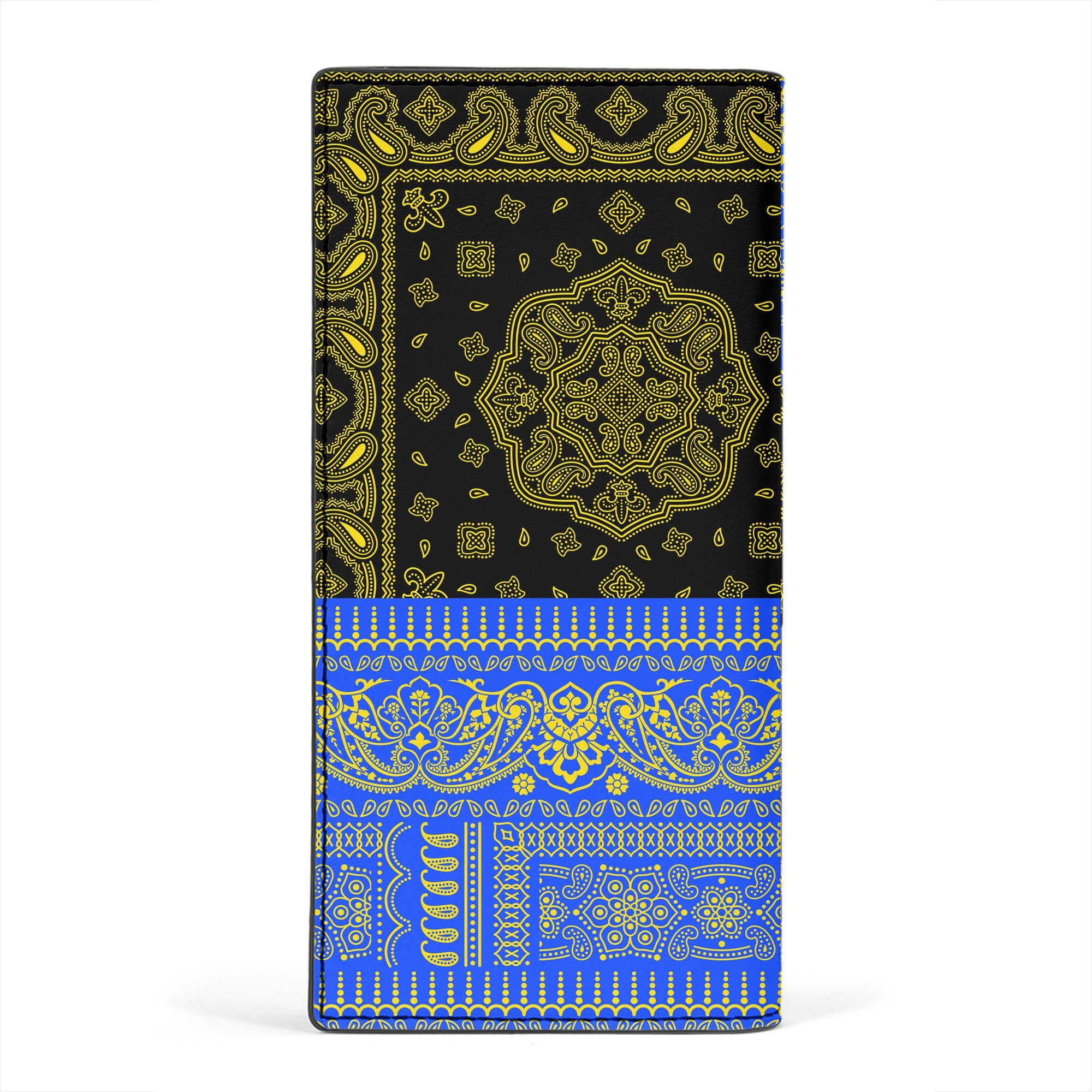 South Sudan Leather Wallet Flag And Paisley Basic Style 2