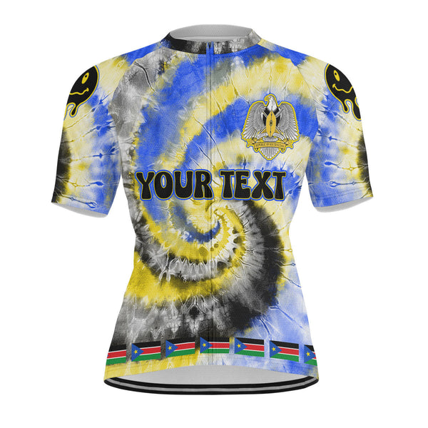 South Sudan Men Cycling Jersey Custom Tie Dye Style 1