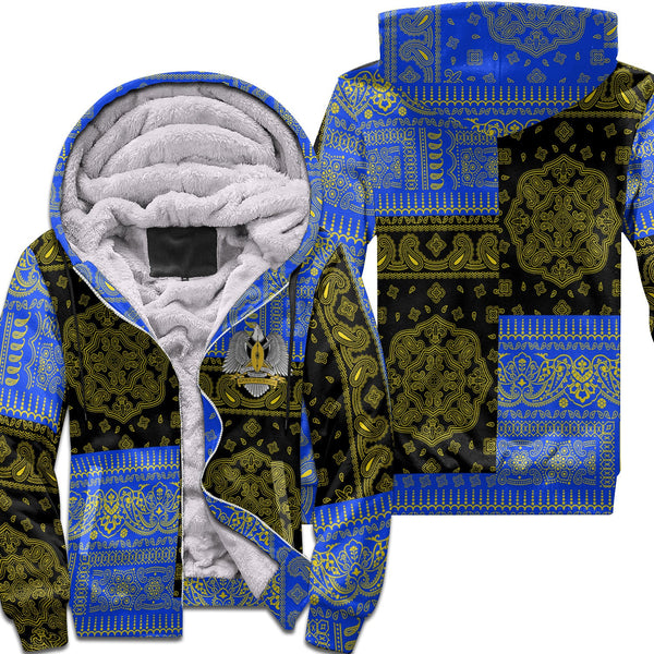 South Sudan Sherpa Hoodie Flag And Paisley Basic Style 1