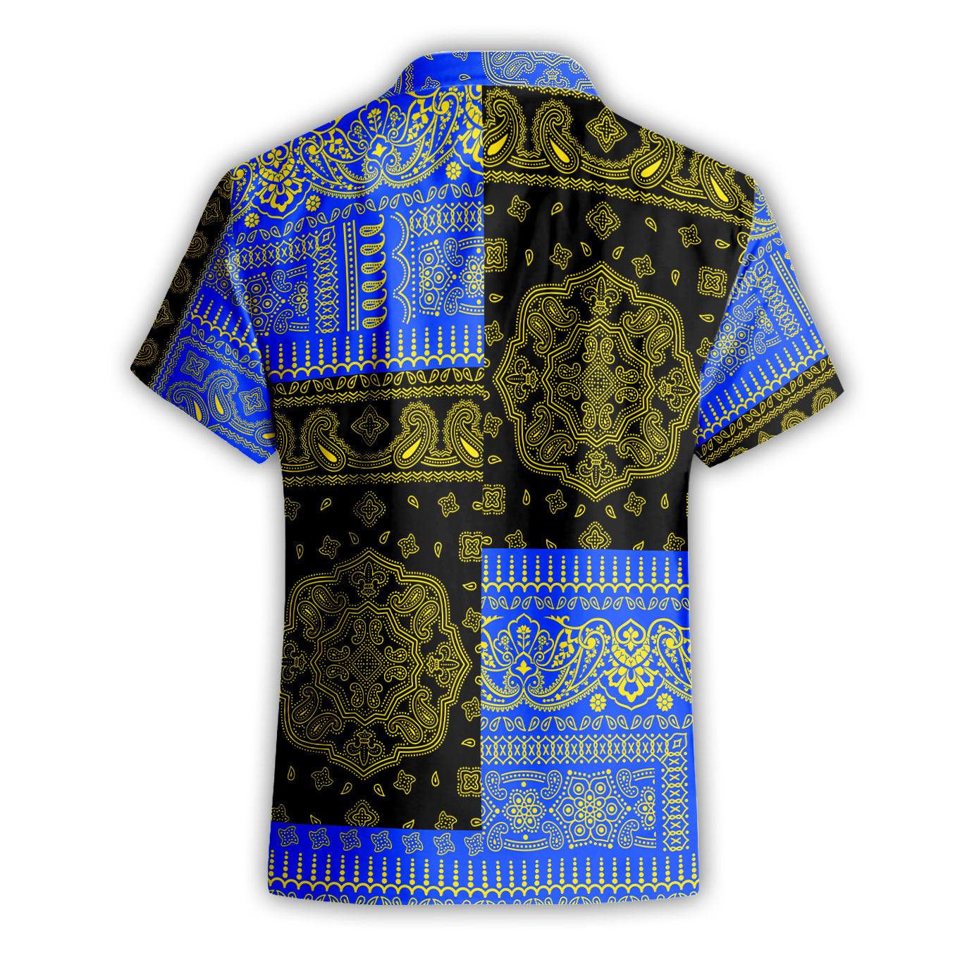 South Sudan Short Sleeve Shirt Flag And Paisley Basic Style 3