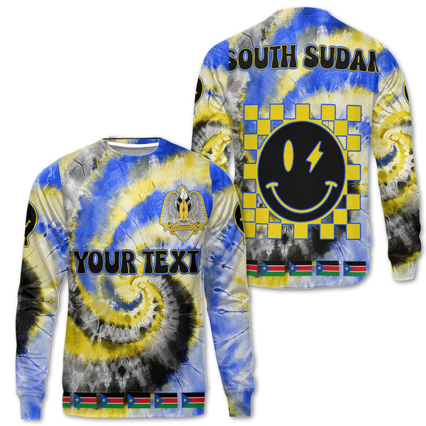 South Sudan Sweatshirt Custom Tie Dye Style 1