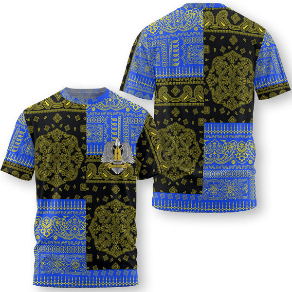 South Sudan T Shirt Flag And Paisley Basic Style 1