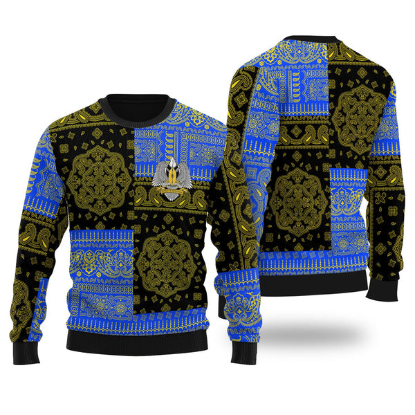 South Sudan Ugly Sweater Flag And Paisley Basic Style 1