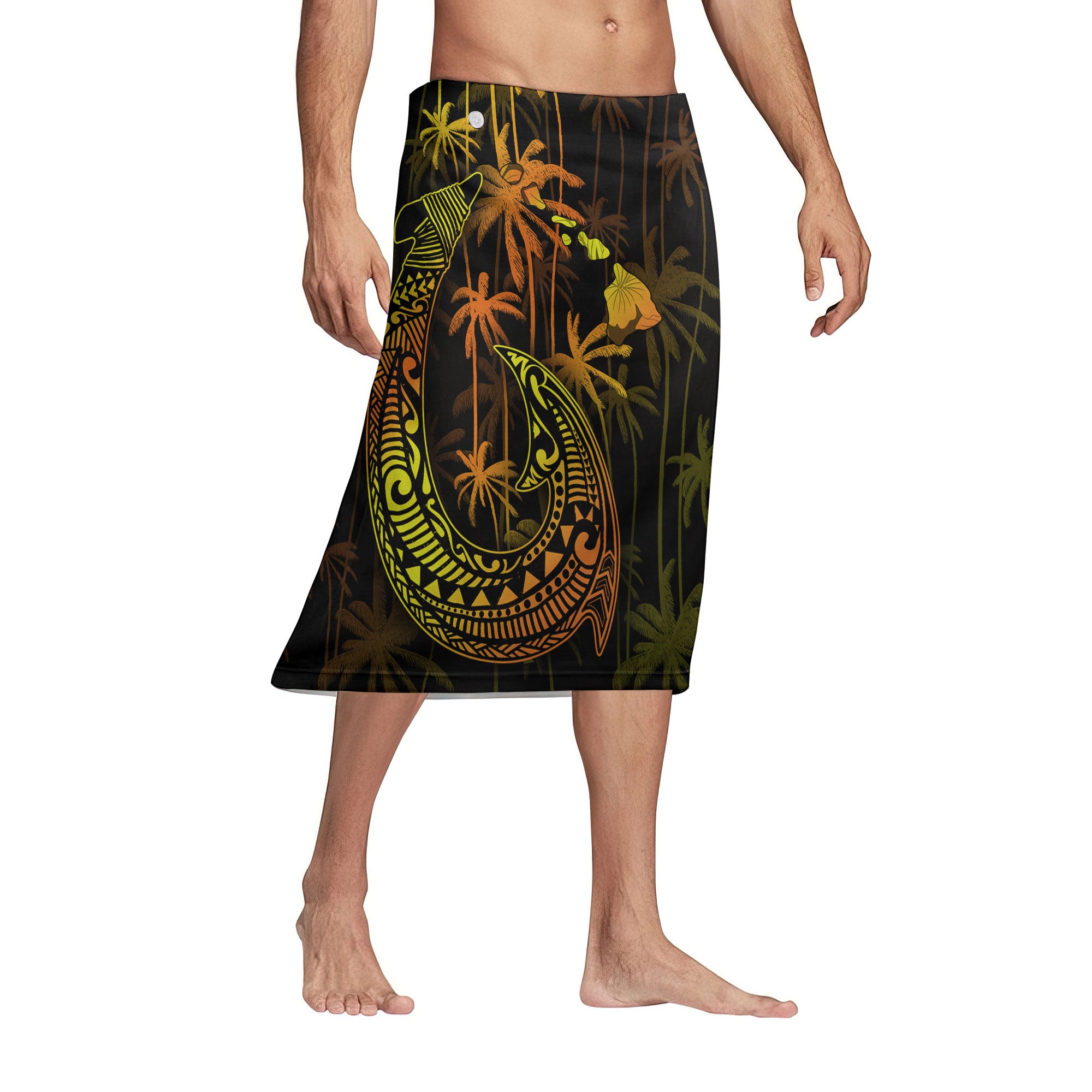 Hawaii Matching Outfits For Couples Polynesian Fish Hook &  Coconut Tree Style - TT01