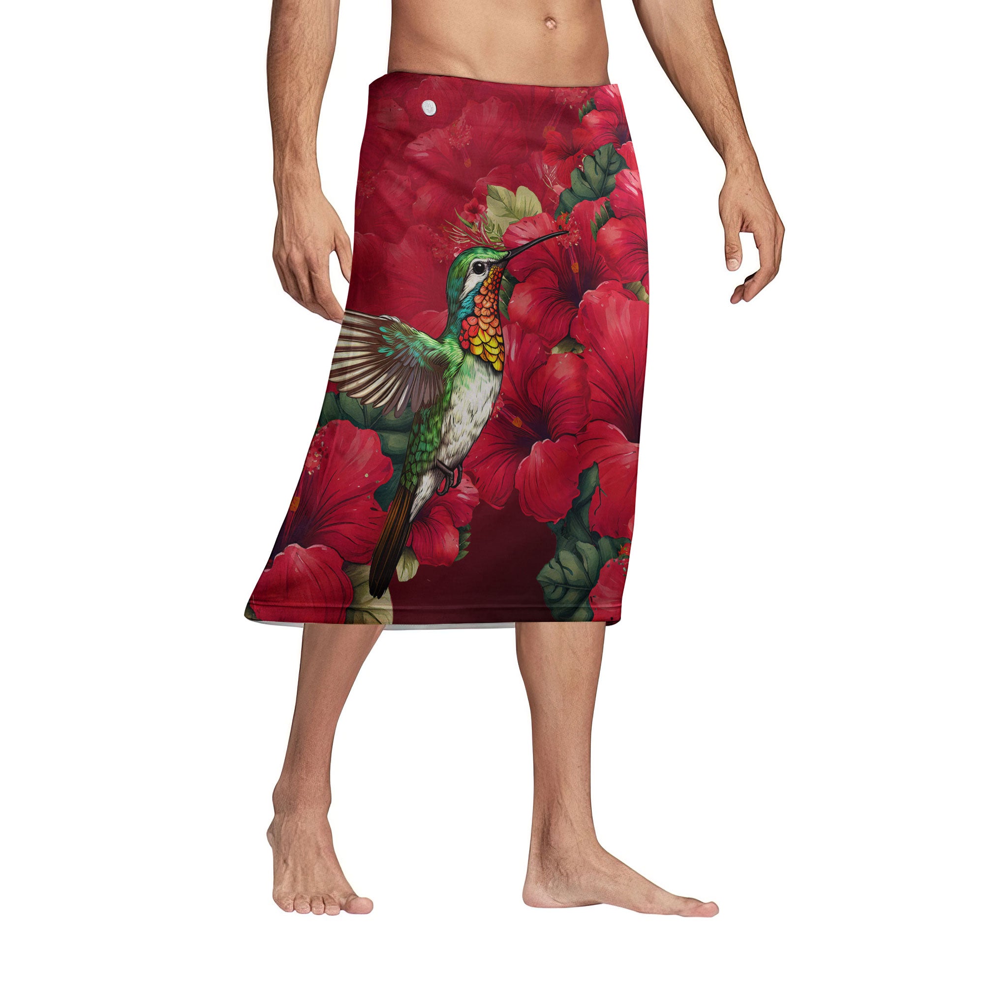 Hawaii Matching Outfits For Couples Polynesian Hibiscus Flower Red Style - TT01