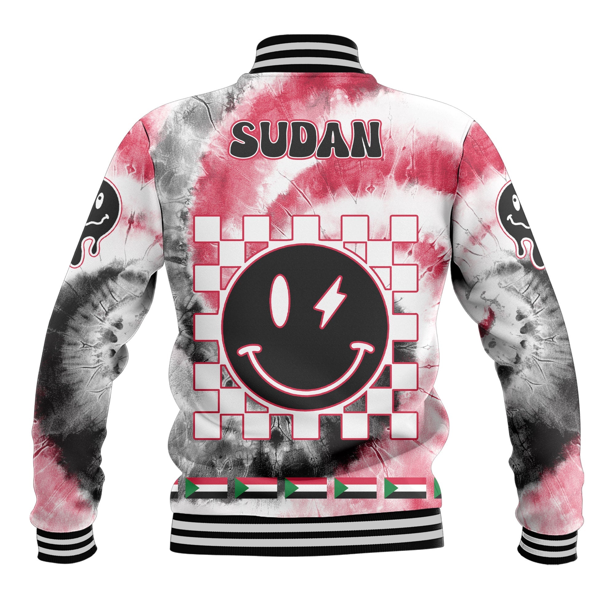 Sudan Baseball Jacket Custom Tie Dye Style 3