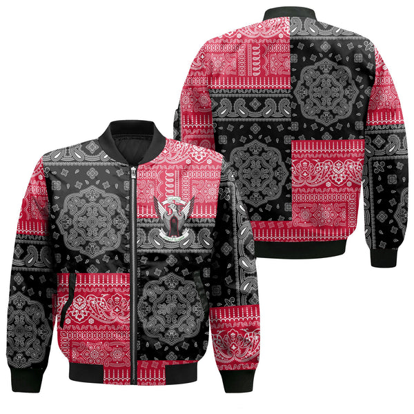 Sudan Bomber Jacket Flag And Paisley Basic Style 1