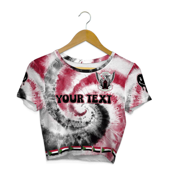 Sudan Croptop T Shirt Custom Tie Dye Style 1