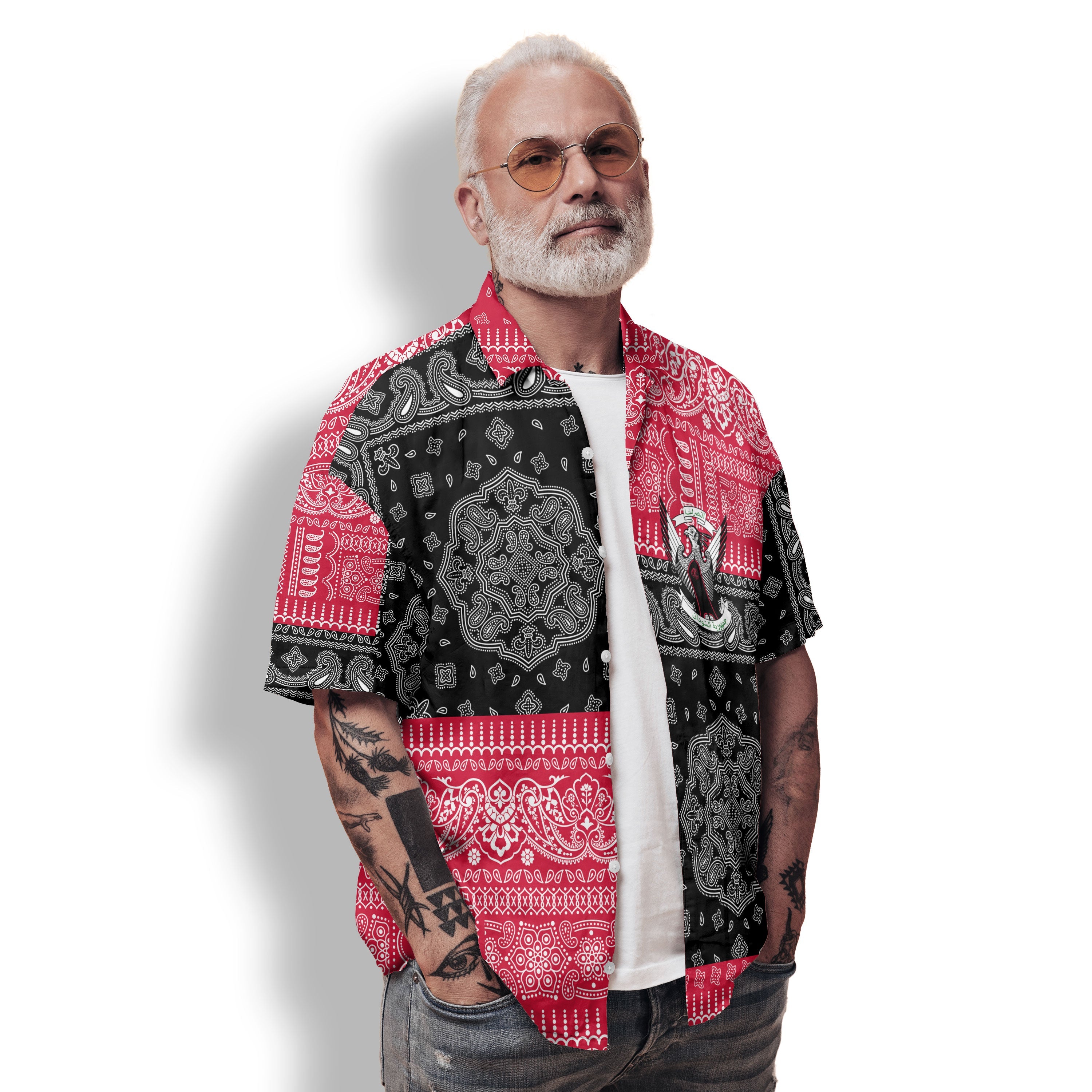 Sudan Hawaiian Shirt Flag And Paisley Basic Style 2