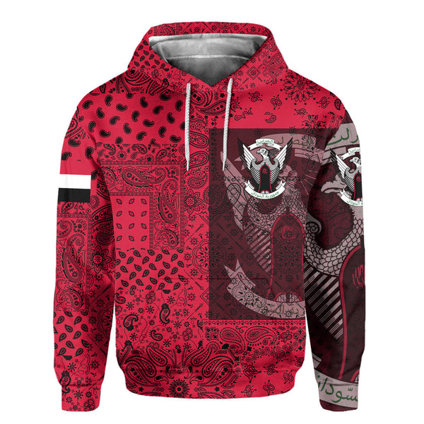 Sudan Hoodie Paisley Flag And Skull Style 2