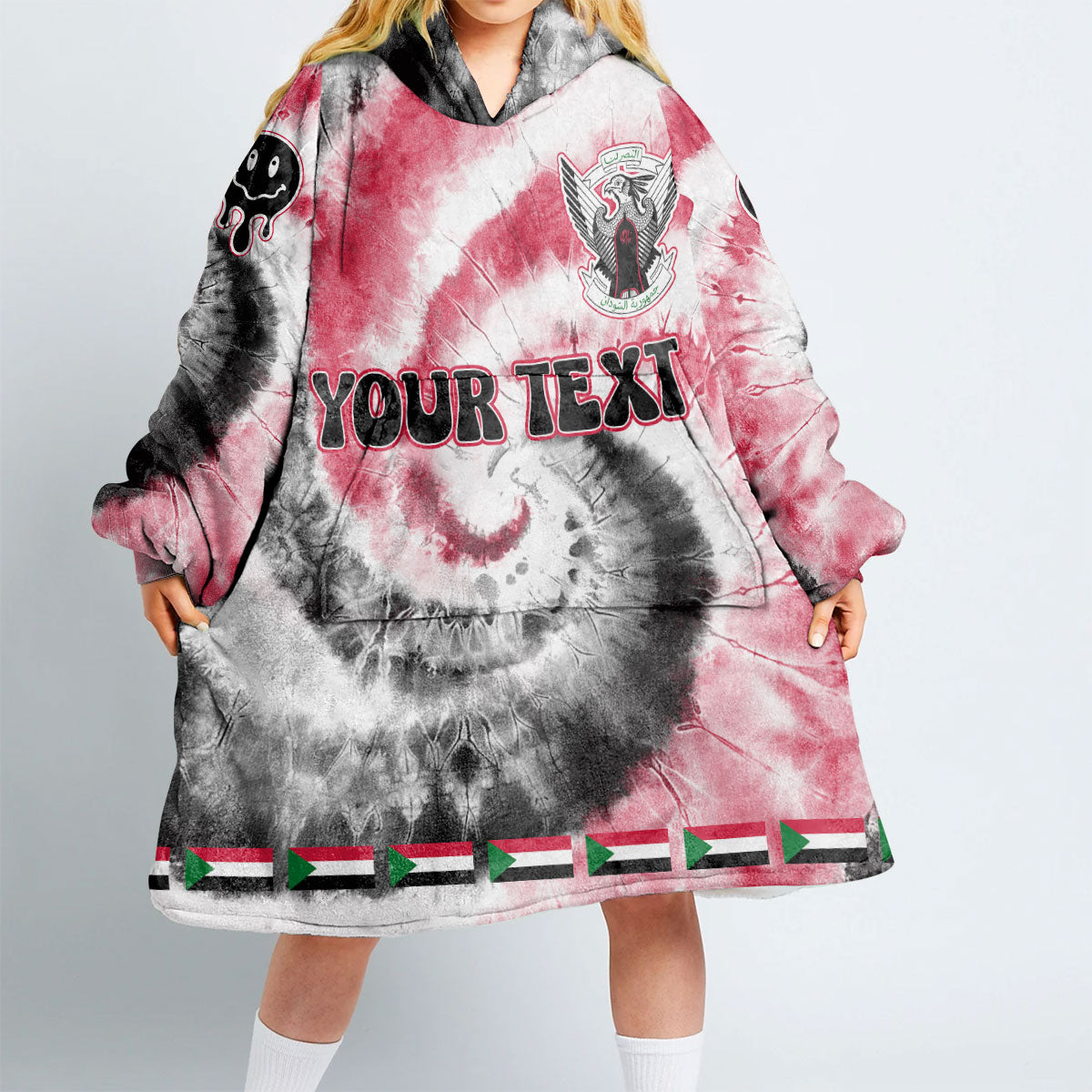 Sudan Hoodie Blanket Custom Tie Dye Style 2