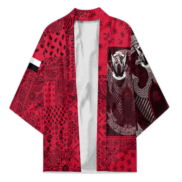 Sudan Kimono Paisley Flag And Skull Style 1