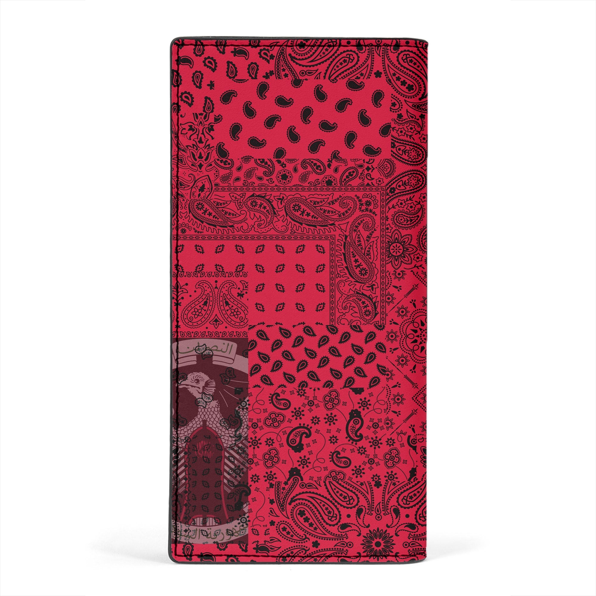 Sudan Leather Wallet Paisley Flag And Skull Style 2