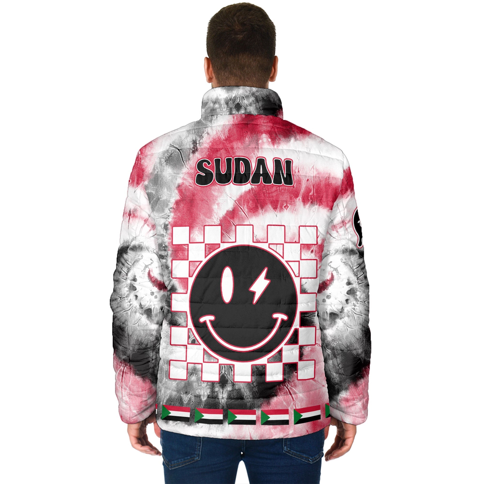 Sudan Men Padded Jacket Custom Tie Dye Style 2