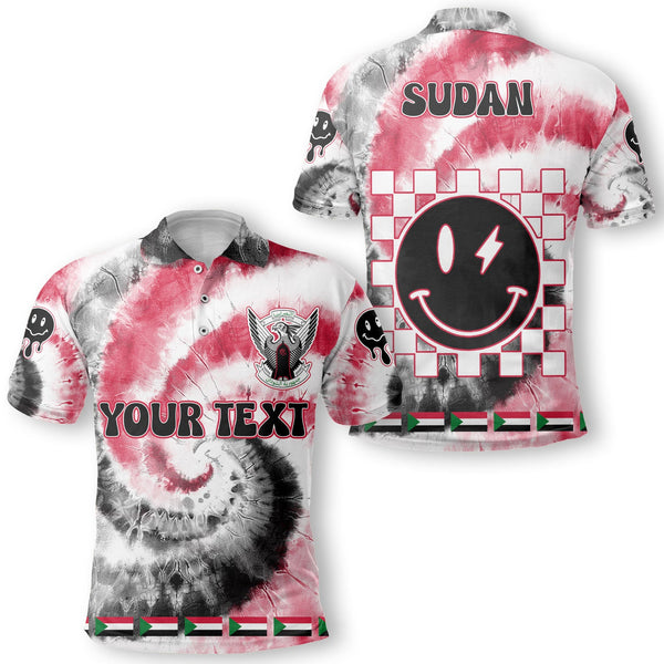 Sudan Polo Shirt Custom Tie Dye Style 1