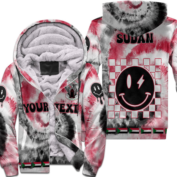 Sudan Sherpa Hoodie Custom Tie Dye Style 1