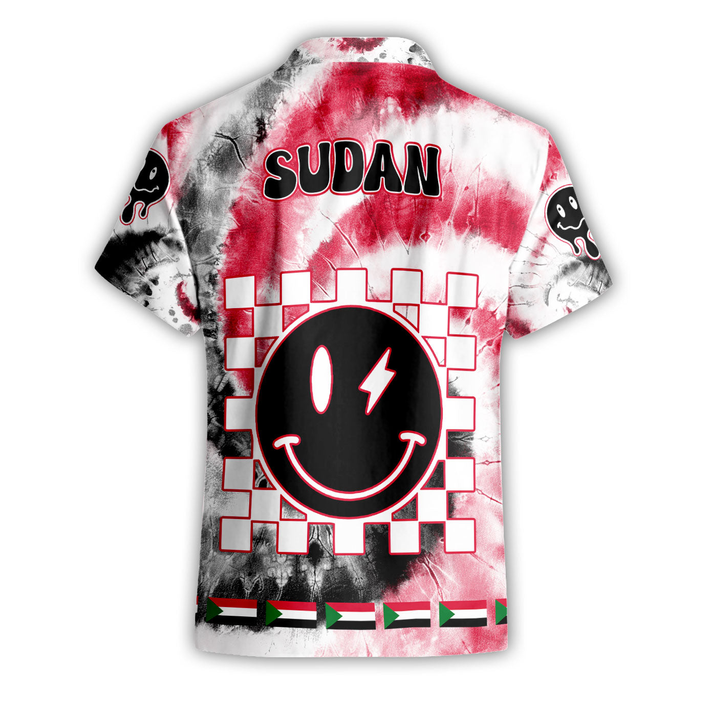 Sudan Short Sleeve Shirt Custom Tie Dye Style 2