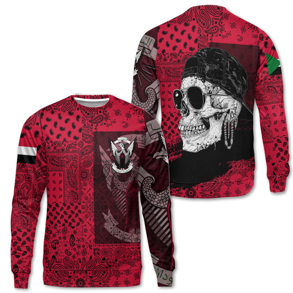 Sudan Sweatshirt Paisley Flag And Skull Style 1