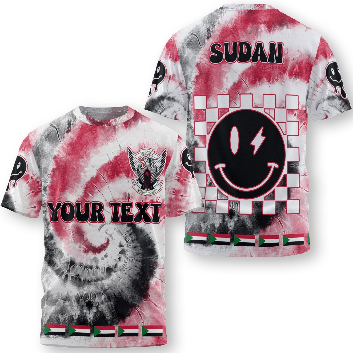 Sudan T Shirt Custom Tie Dye Style 3