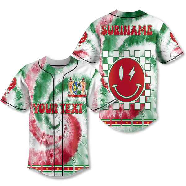 Suriname Baseball Jersey Custom Tie Dye Style 1