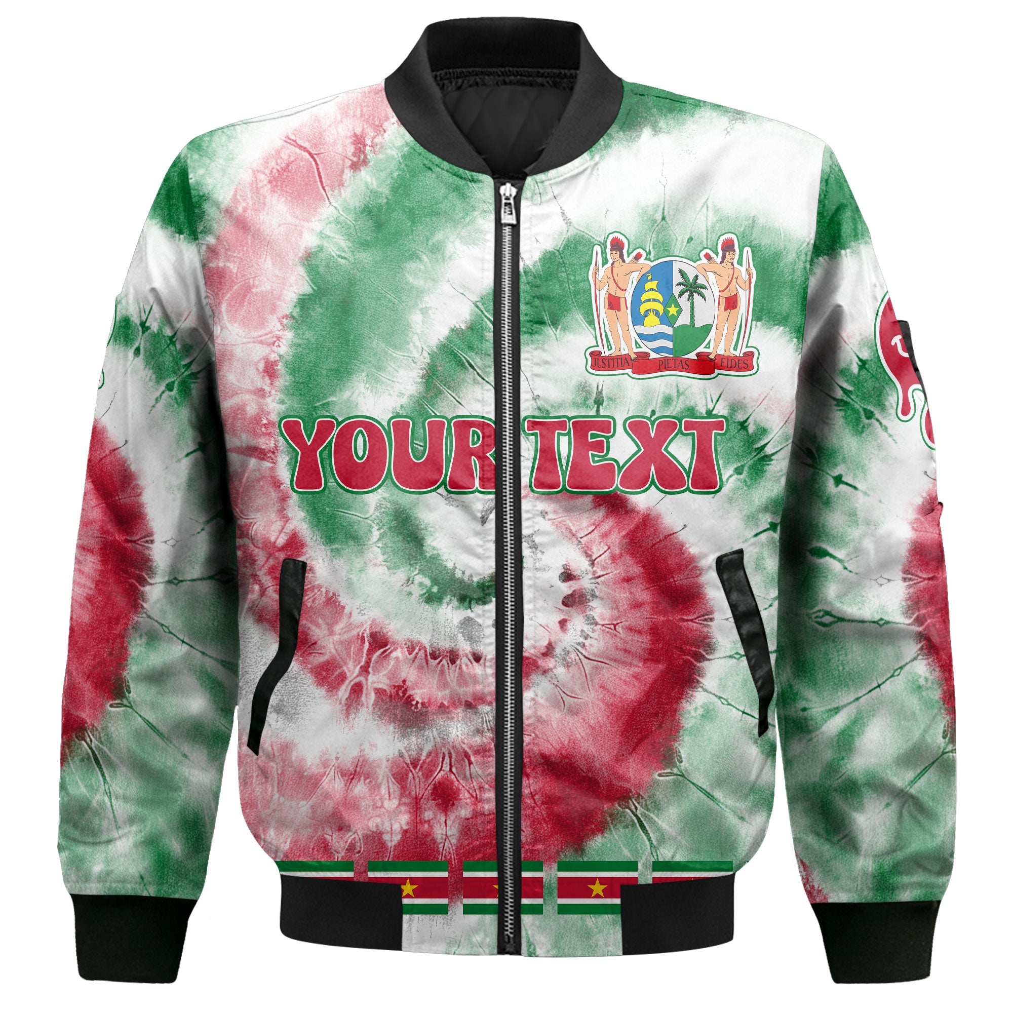 Suriname Bomber Jacket Custom Tie Dye Style 2