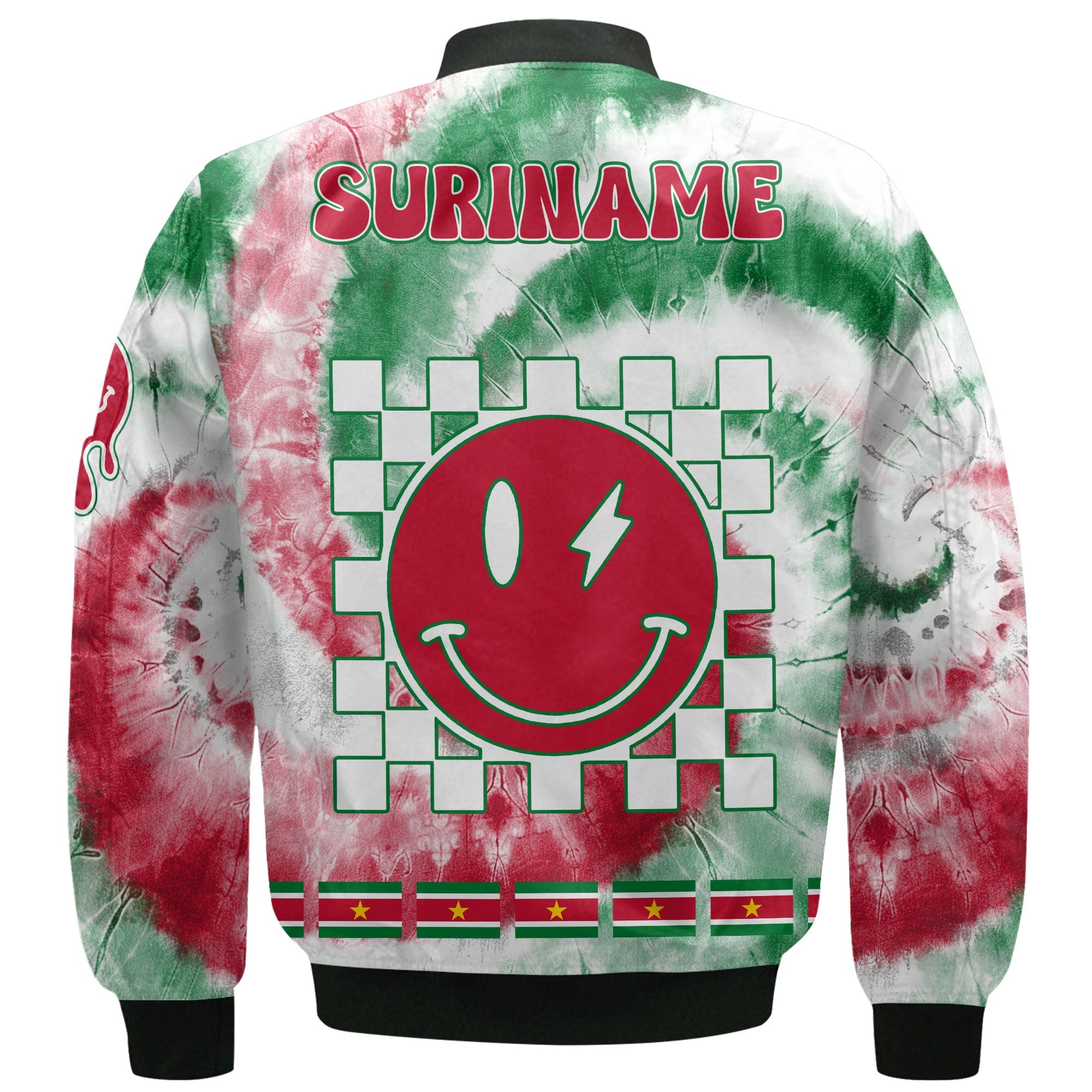 Suriname Bomber Jacket Custom Tie Dye Style 3