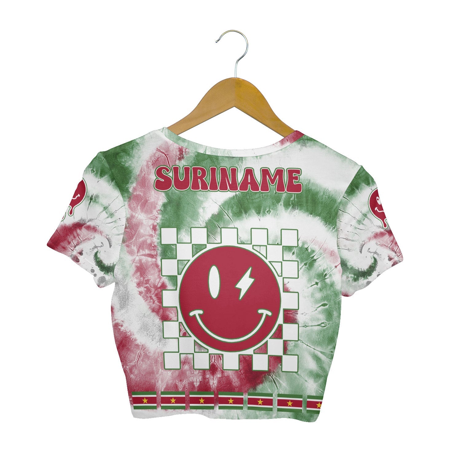 Suriname Croptop T Shirt Custom Tie Dye Style 2