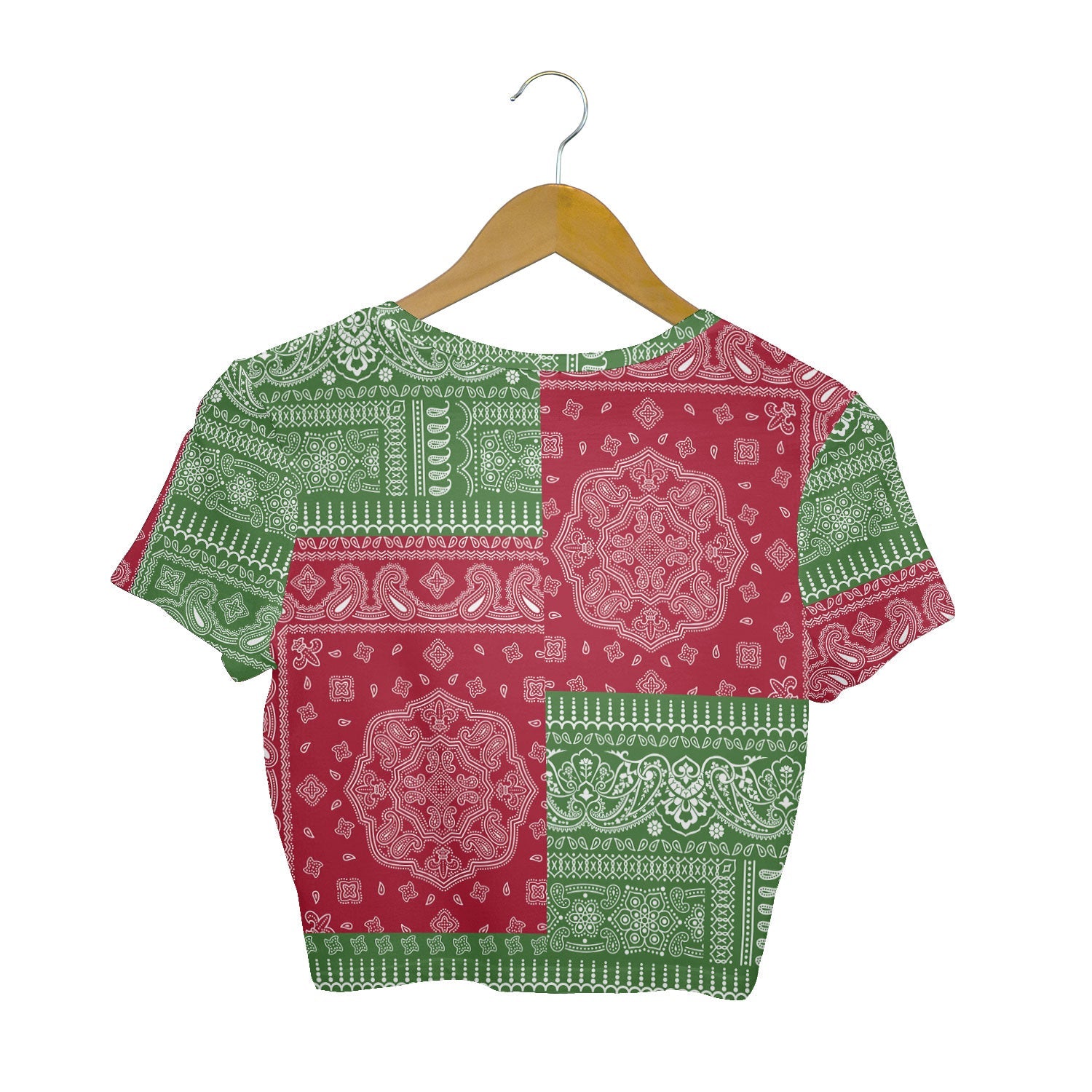 Suriname Croptop T Shirt Flag And Paisley Basic Style 2