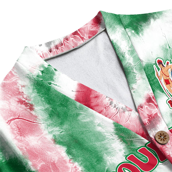 Suriname Fleece Cardigan Custom Tie Dye Style 1