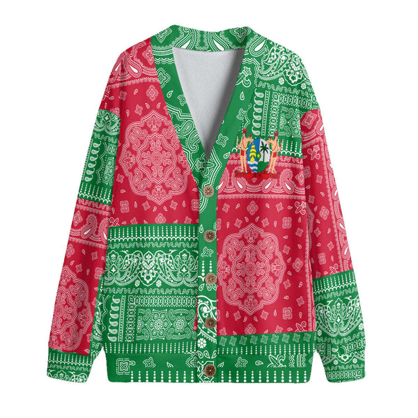 Suriname Fleece Cardigan Flag And Paisley Basic Style 1