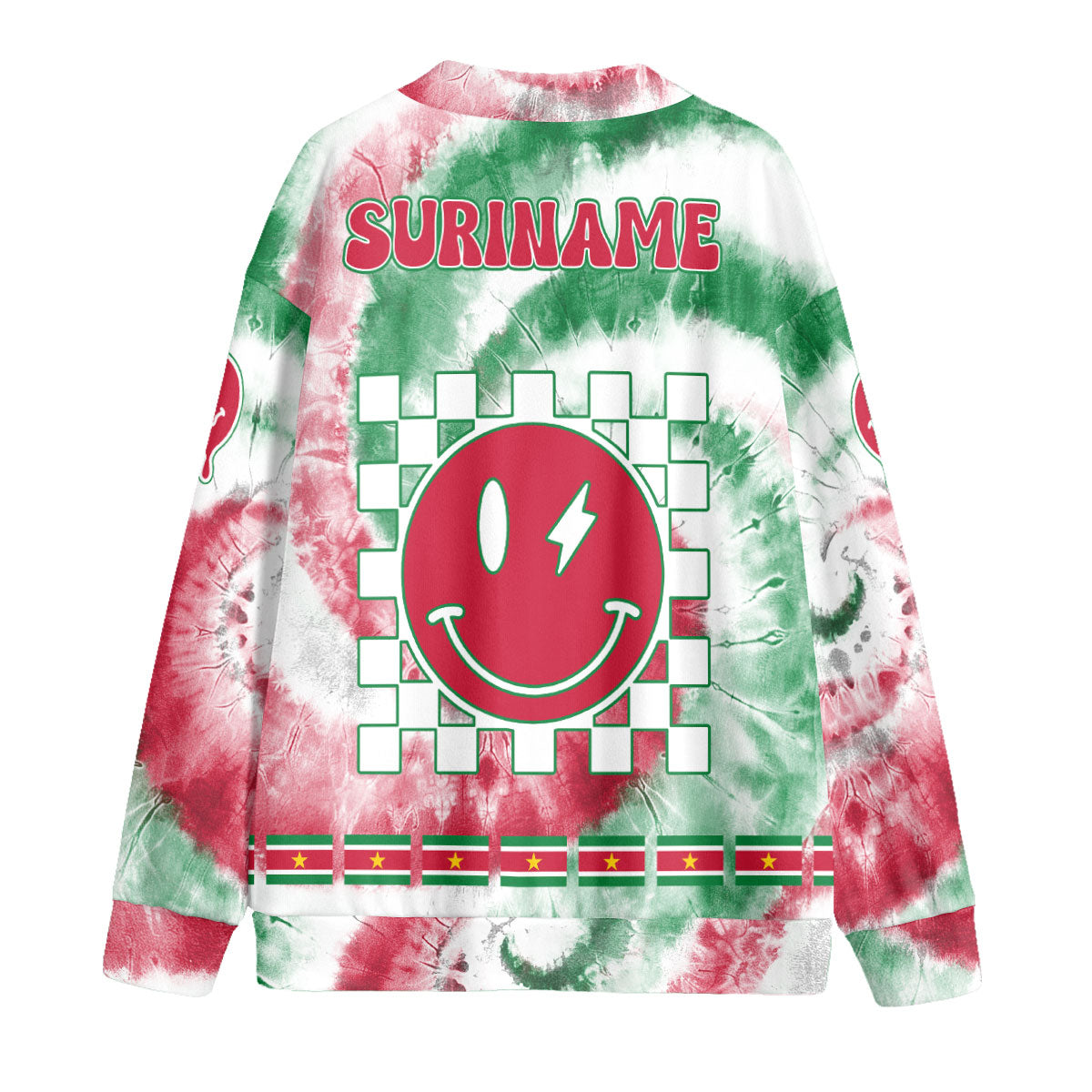 Suriname Fleece Cardigan Custom Tie Dye Style 2