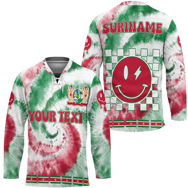 Suriname Hockey Jersey Custom Tie Dye Style 1