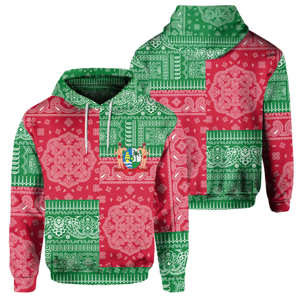 Suriname Hoodie Flag And Paisley Basic Style 1