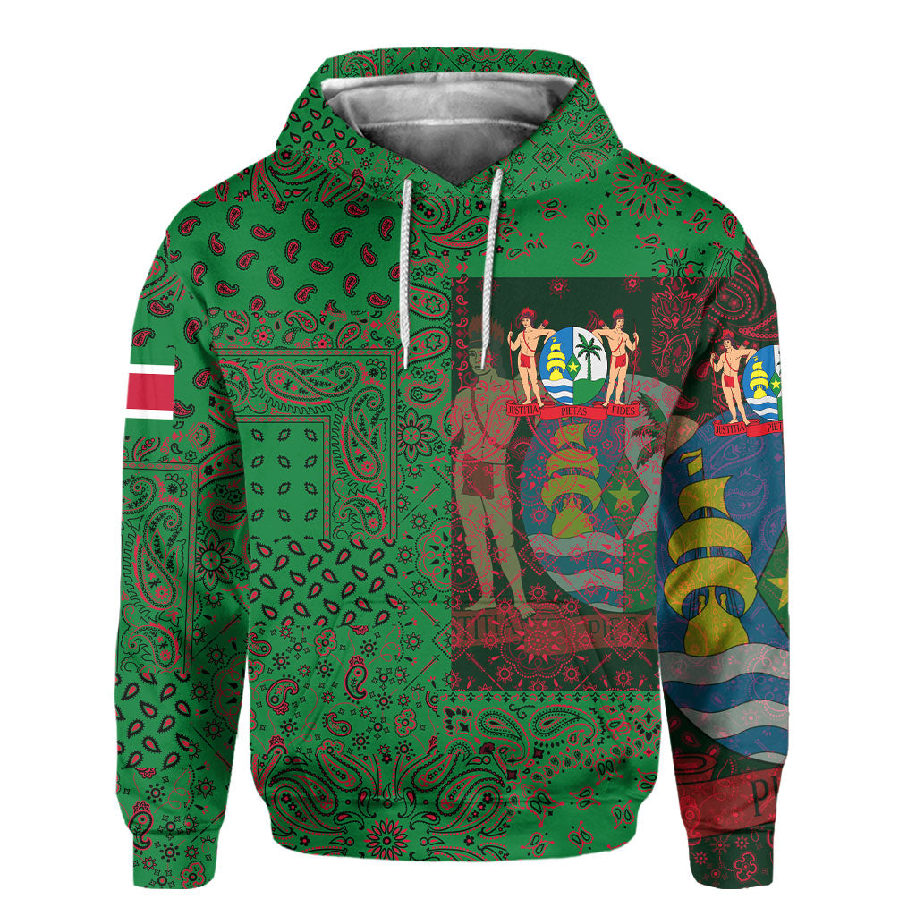 Suriname Hoodie Paisley Flag And Skull Style 2