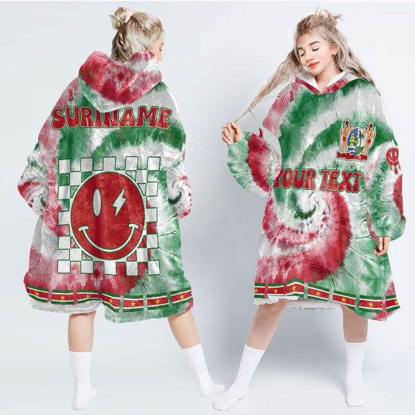 Suriname Hoodie Blanket Custom Tie Dye Style 1