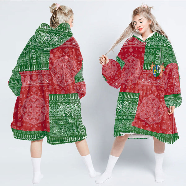 Suriname Hoodie Blanket Flag And Paisley Basic Style 1