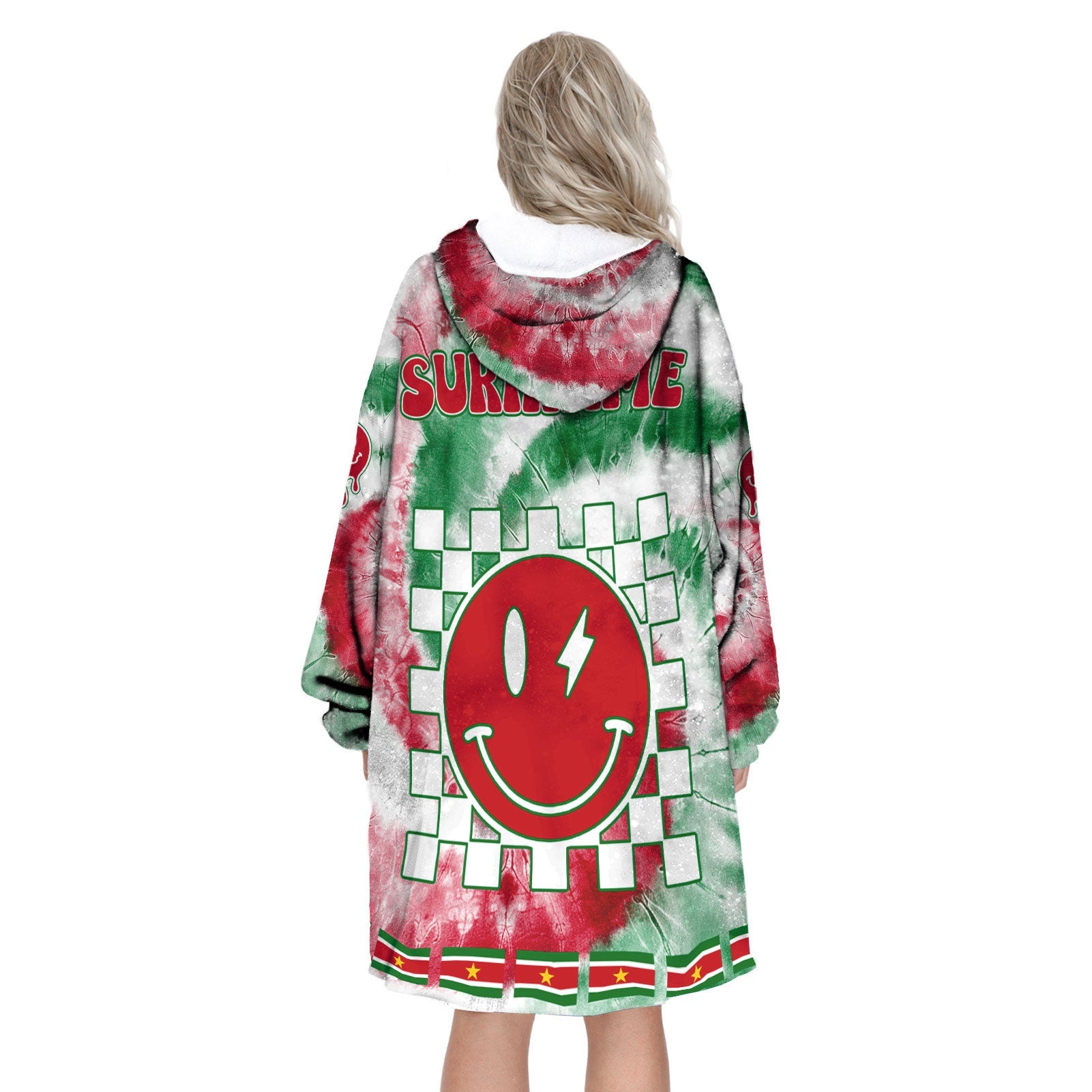 Suriname Hoodie Blanket Custom Tie Dye Style 3