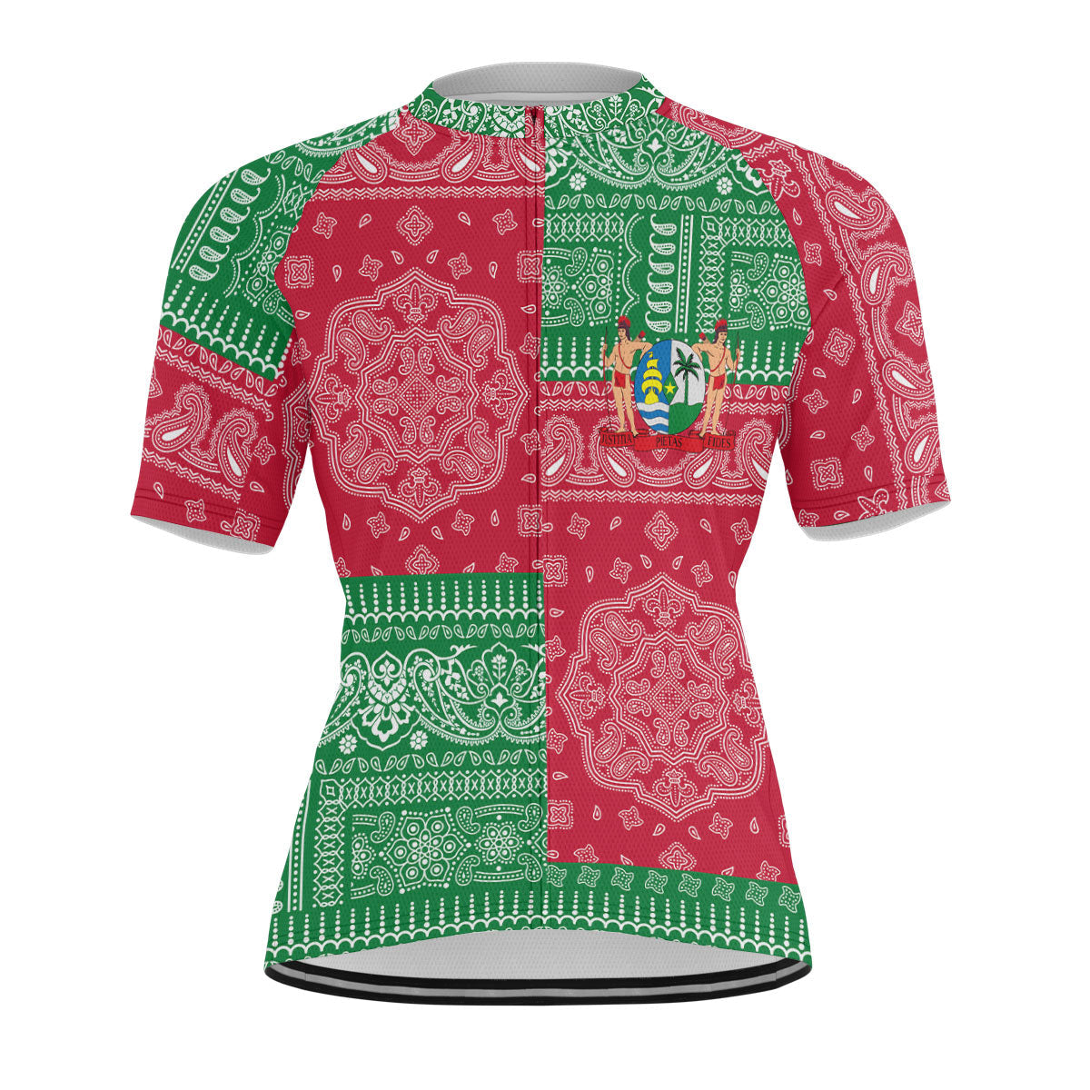 Suriname Men Cycling Jersey Flag And Paisley Basic Style 1