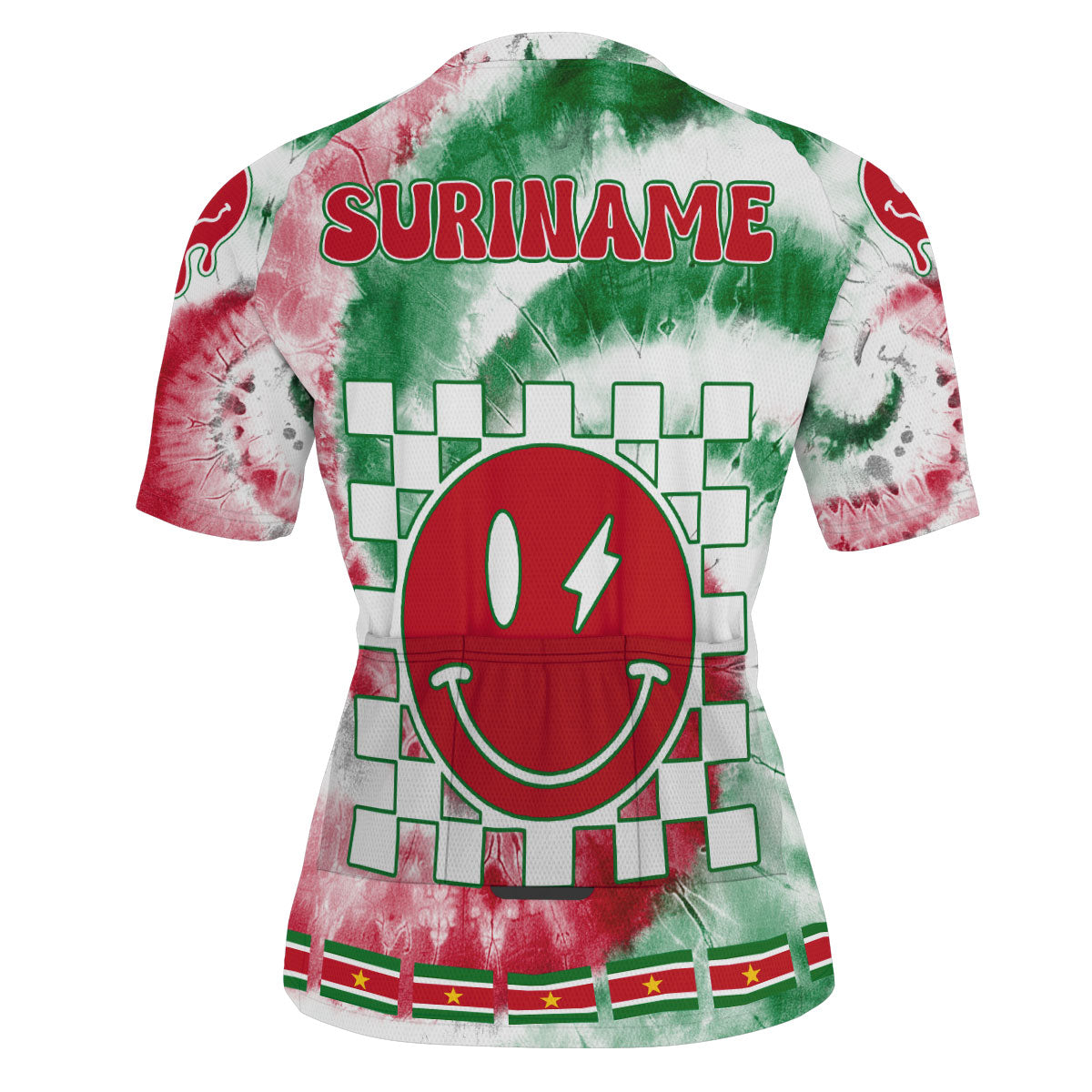 Suriname Men Cycling Jersey Custom Tie Dye Style 3